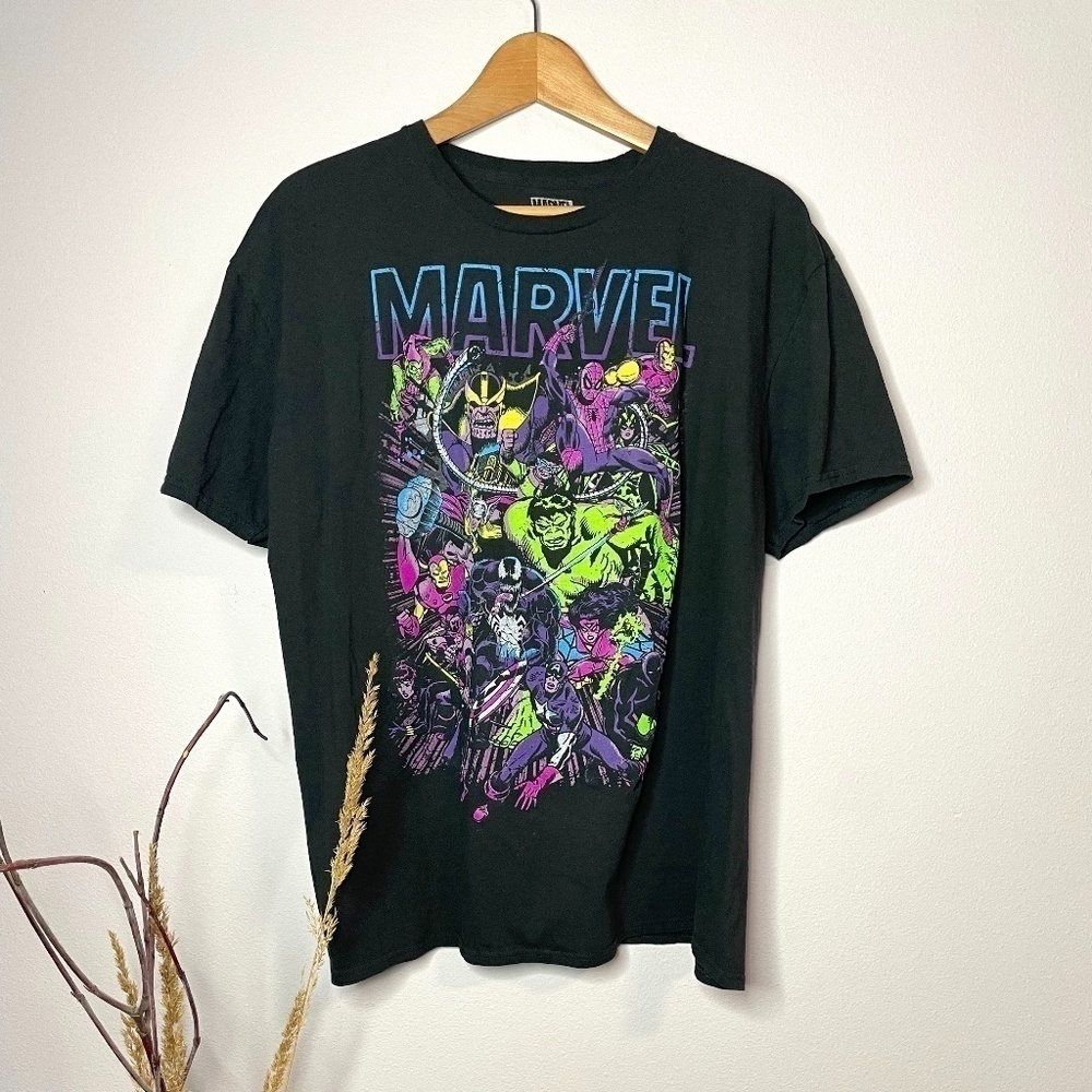 Marvel Comics Characters Black Shirt